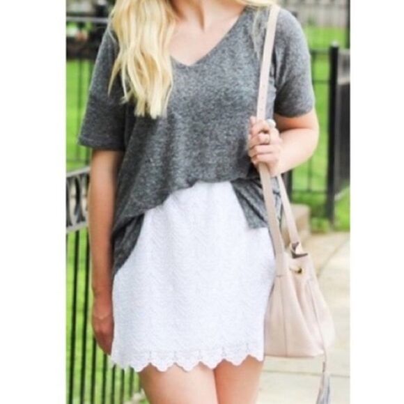 J. Crew White Lace Mini Skirt With Pockets - Picture 1 of 7